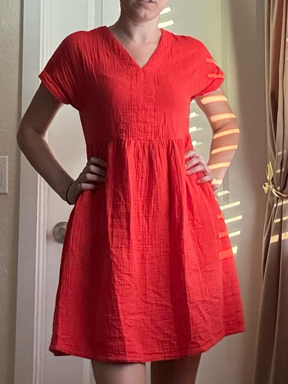 Universal Thread Red V-Neck Mini Dress